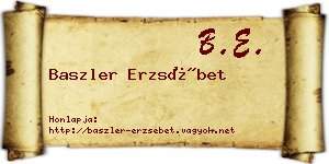 Baszler Erzsébet névjegykártya